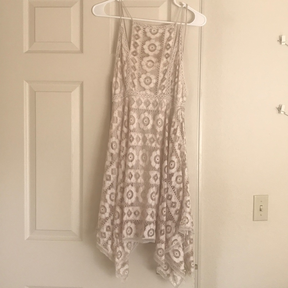 Nude floral dress